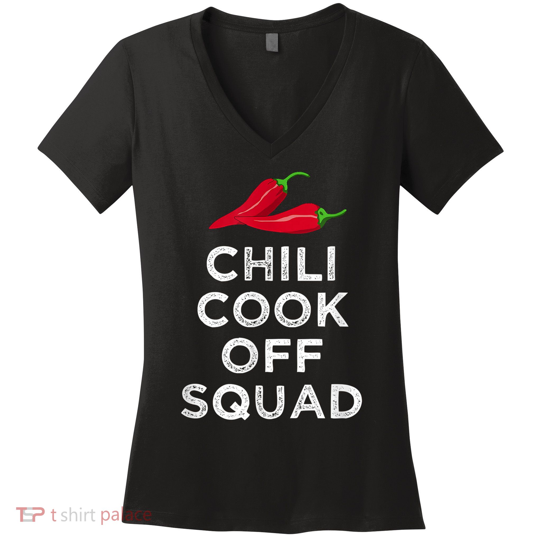 Chili Cook Off Squad Chili Contest Matching Team Women's V-Neck T-Shirt
