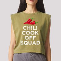 Chili Cook Off Squad Chili Contest Matching Team Garment-Dyed Women's Muscle Tee