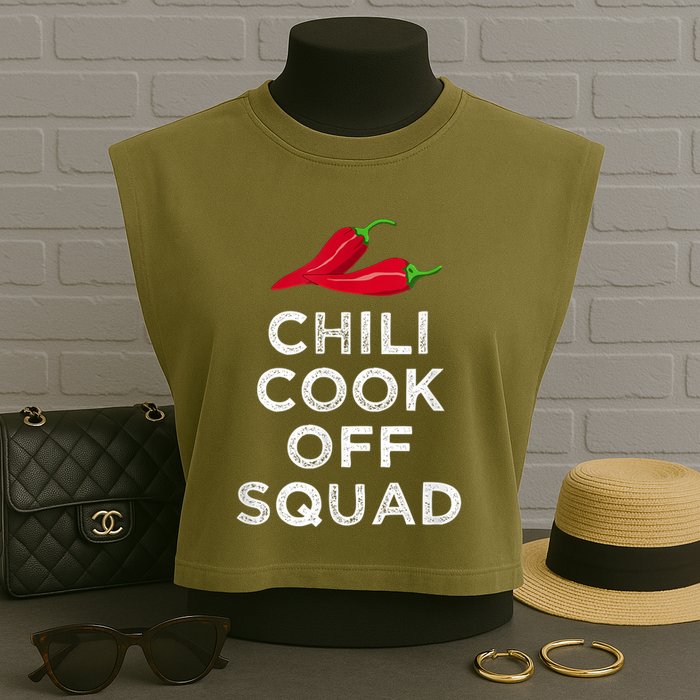 Chili Cook Off Squad Chili Contest Matching Team Garment-Dyed Women's Muscle Tee