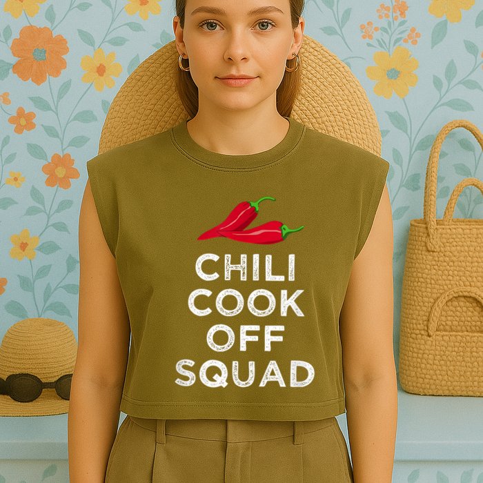 Chili Cook Off Squad Chili Contest Matching Team Garment-Dyed Women's Muscle Tee