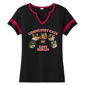 Communist Cats Of East Berlin Ladies Halftime Notch Neck Tee