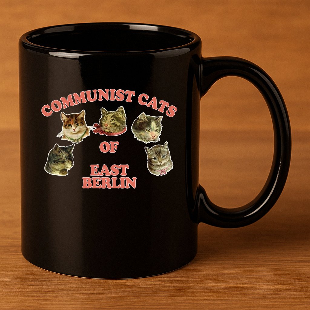 Communist Cats Of East Berlin 11oz C Handle Ceramic Mug