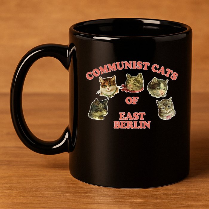 Communist Cats Of East Berlin 11oz C Handle Ceramic Mug