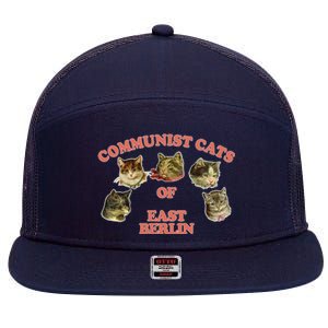 Communist Cats Of East Berlin 7 Panel Mesh Trucker Snapback Hat