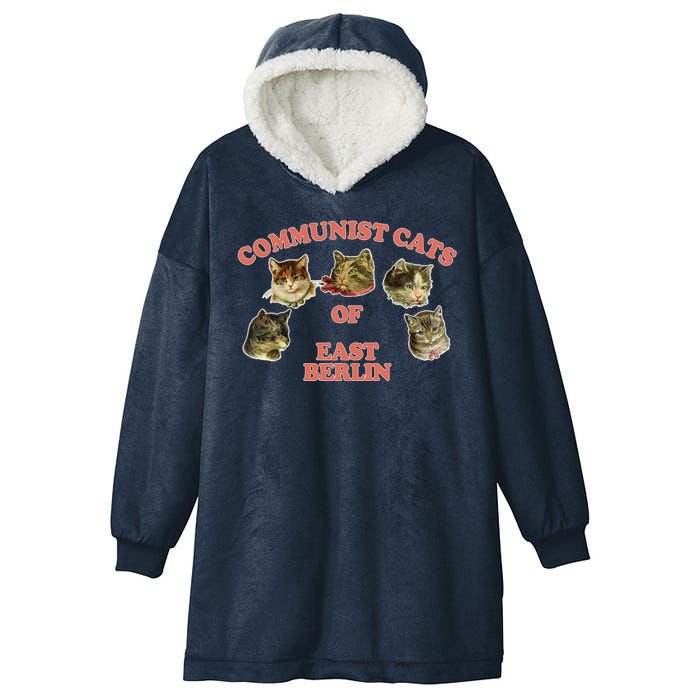 Communist Cats Of East Berlin Hooded Wearable Blanket