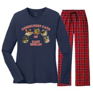 Communist Cats Of East Berlin Women's Long Sleeve Flannel Pajama Set 