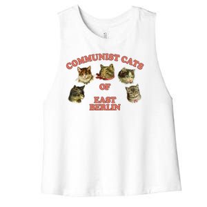 Communist Cats Of East Berlin Women's Racerback Cropped Tank