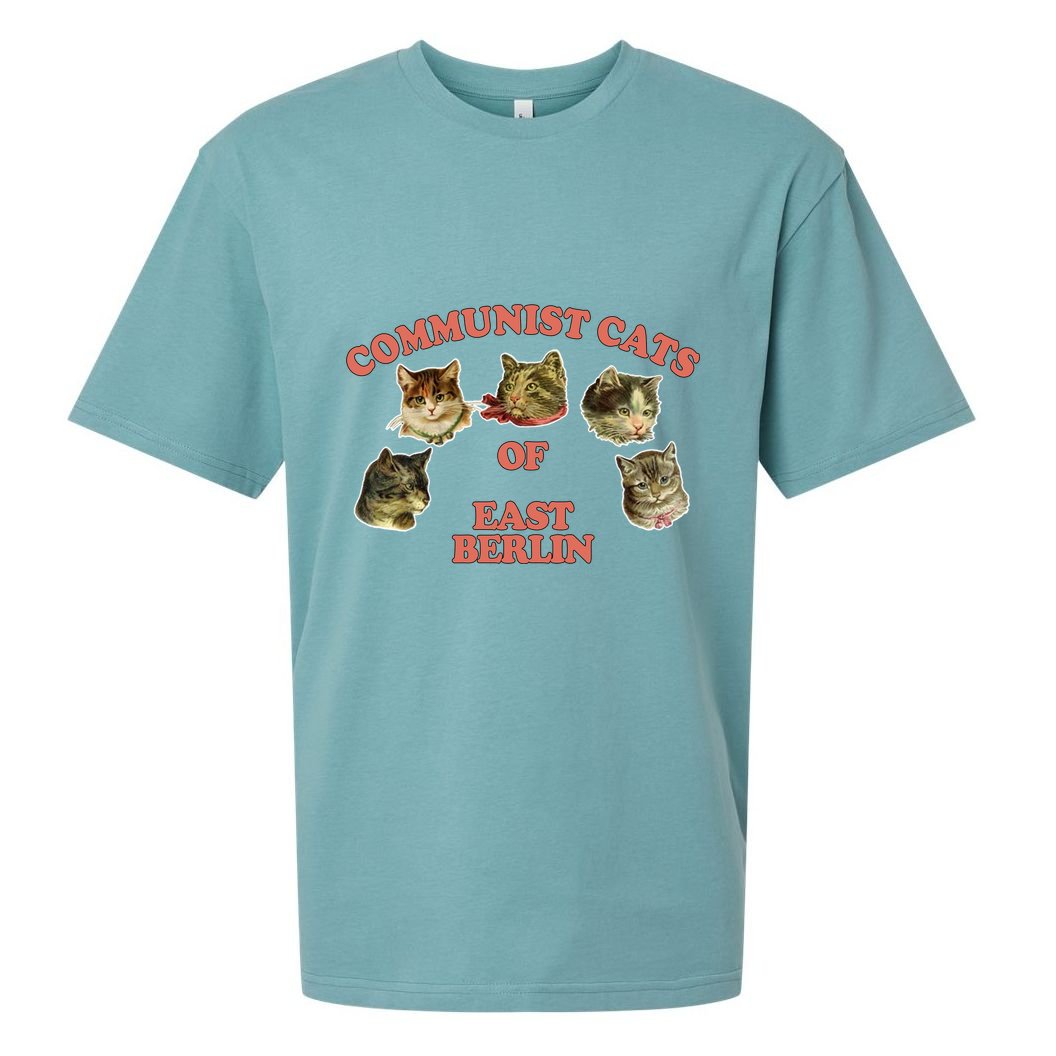 Communist Cats Of East Berlin Sueded Cloud Jersey T-Shirt