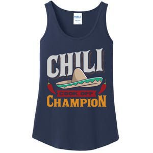 Chili Cook Off Champion Cooking Competition Team Award Ladies Essential Tank