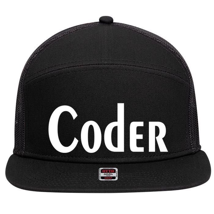 Coder 7 Panel Mesh Trucker Snapback Hat