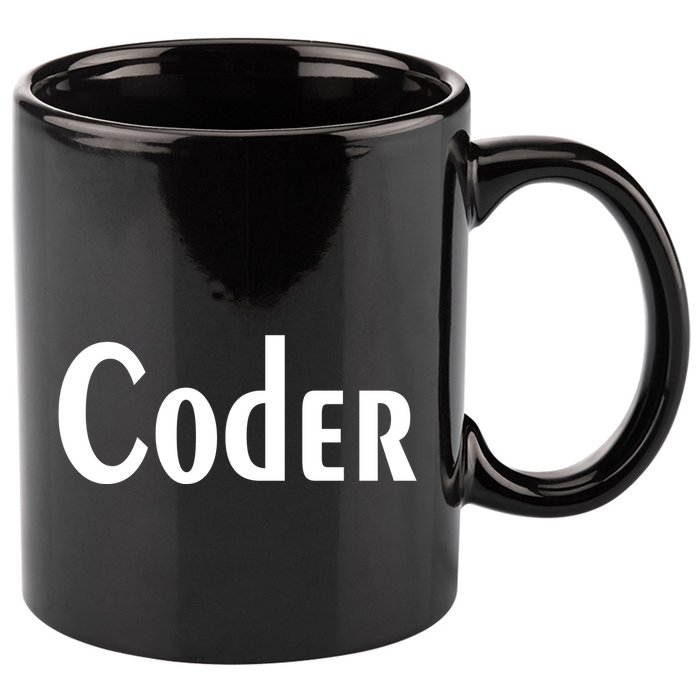 Coder 11oz C Handle Ceramic Mug