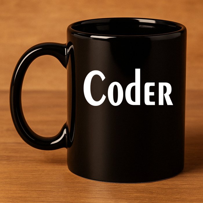 Coder 11oz C Handle Ceramic Mug