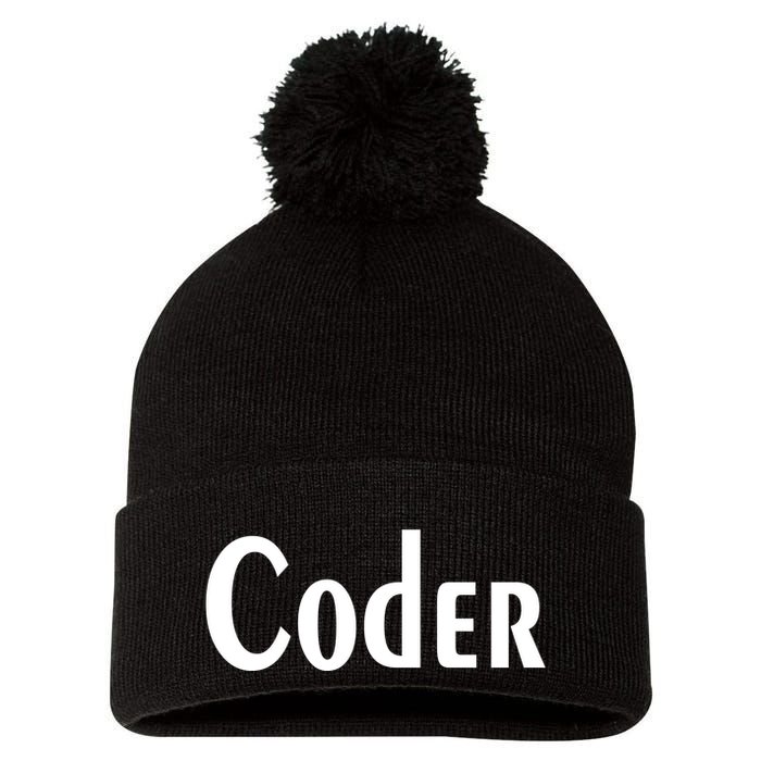Coder Pom Pom 12in Knit Beanie