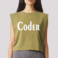 Coder Garment-Dyed Women's Muscle Tee