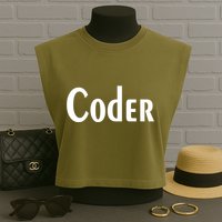 Coder Garment-Dyed Women's Muscle Tee
