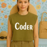 Coder Garment-Dyed Women's Muscle Tee