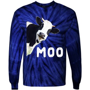 Cow Tie-Dye Long Sleeve Shirt