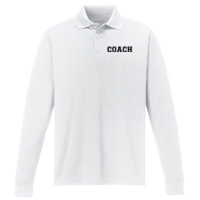 Coach Performance Long Sleeve Polo