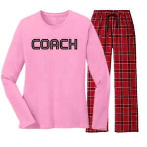 Coach Women's Long Sleeve Flannel Pajama Set 