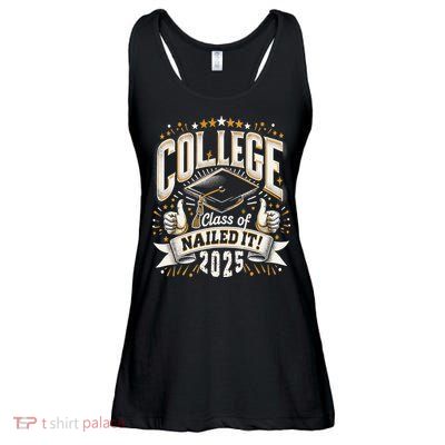 College Class Of 2025 Nailed It Graduation Senior Ladies Essential Flowy Tank