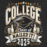 College Class Of 2025 Nailed It Graduation Senior Golf Towel
