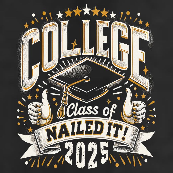 College Class Of 2025 Nailed It Graduation Senior Golf Towel