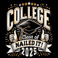 College Class Of 2025 Nailed It Graduation Senior Visor