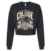 College Class Of 2025 Nailed It Graduation Senior Cropped Pullover Crew