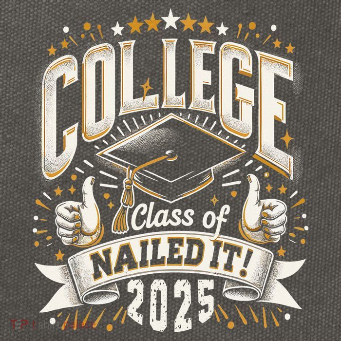 College Class Of 2025 Nailed It Graduation Senior Cotton Canvas Backpack