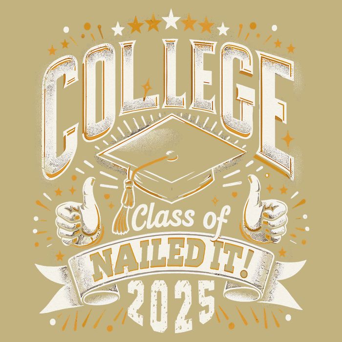 College Class Of 2025 Nailed It Graduation Senior Cooling Performance Crew T-Shirt