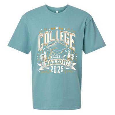 College Class Of 2025 Nailed It Graduation Senior Sueded Cloud Jersey T-Shirt