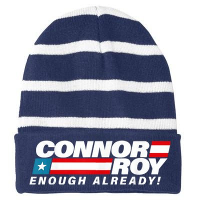 ConnorRoyEnoughAlreadyFlag Striped Beanie with Solid Band