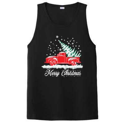 Christmas Classic Old Red Truck Vintage Pick Up Xmas Tree Gift PosiCharge Competitor Tank