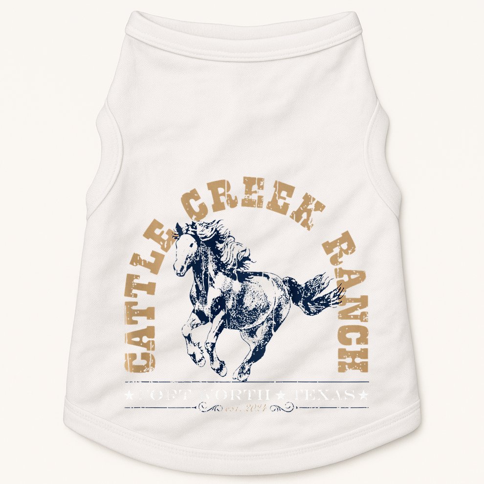 Cattle Creek Original Ranching Wild Horse Logo Doggie Tank
