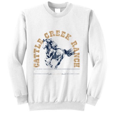 Cattle Creek Original Ranching Wild Horse Logo Sweatshirt