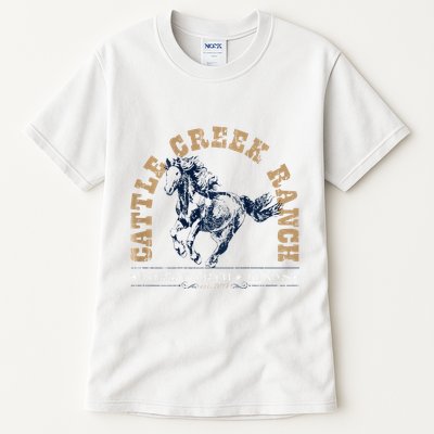 Cattle Creek Original Ranching Wild Horse Logo Tall T-Shirt