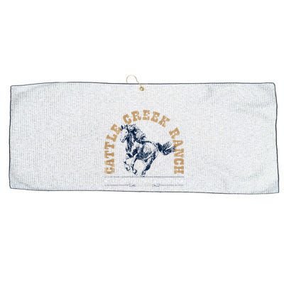 Cattle Creek Original Ranching Wild Horse Logo Large Microfiber Waffle Golf Towel