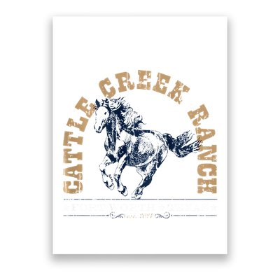 Cattle Creek Original Ranching Wild Horse Logo Poster