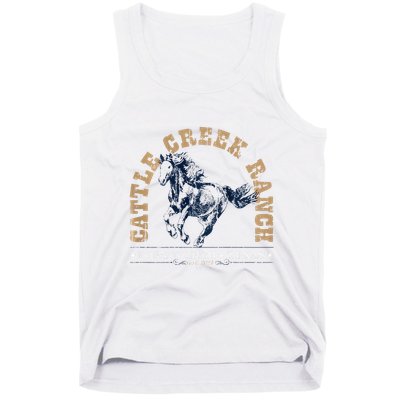 Cattle Creek Original Ranching Wild Horse Logo Tank Top