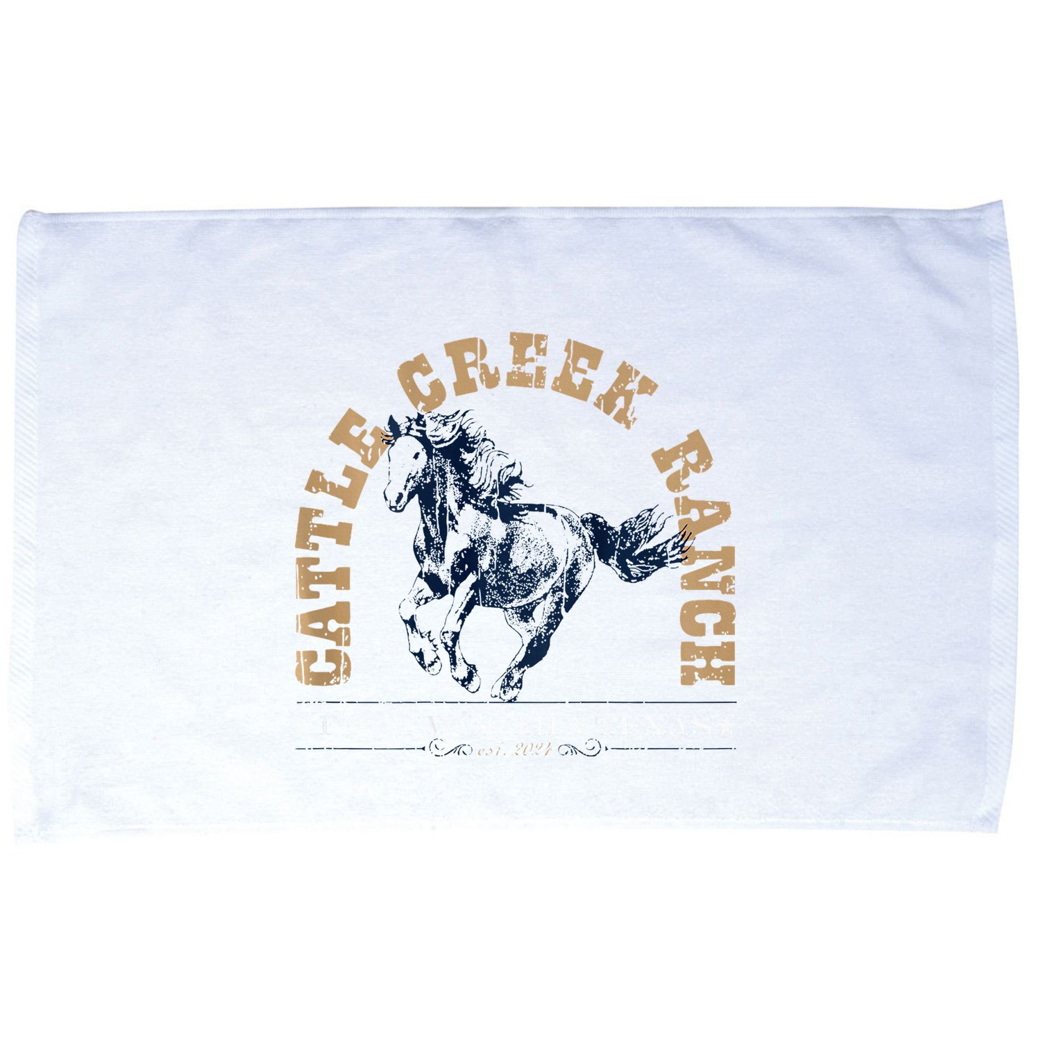 Cattle Creek Original Ranching Wild Horse Logo Microfiber Hand Towel