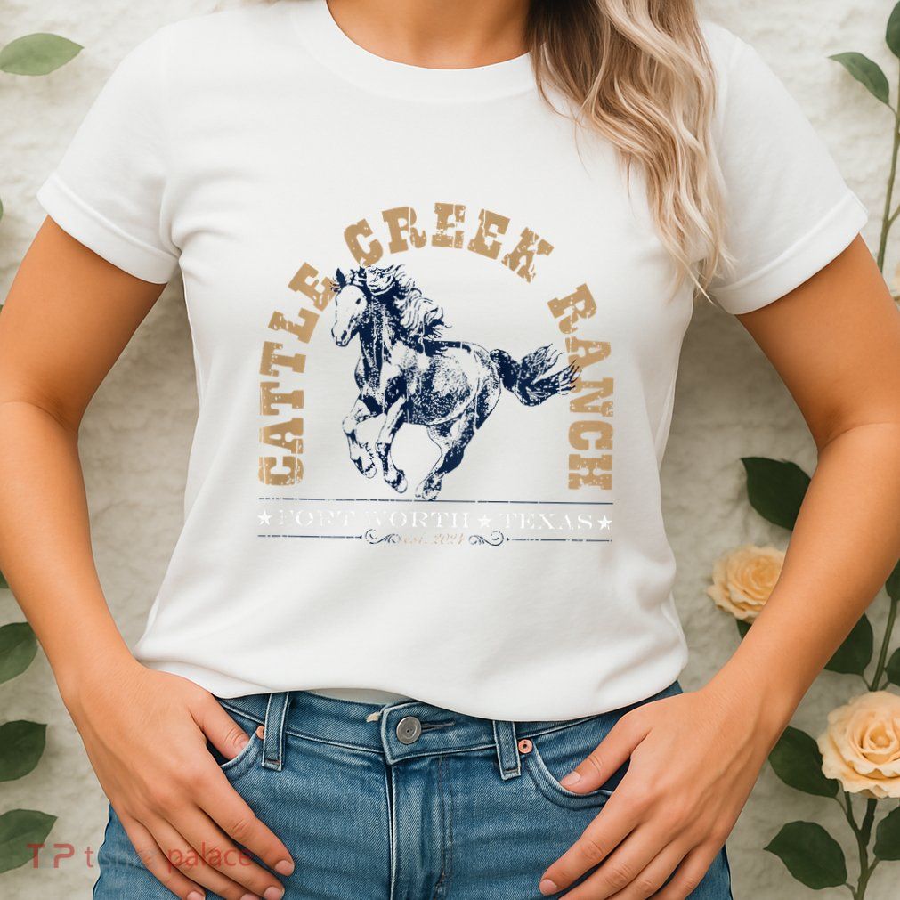 Cattle Creek Original Ranching Wild Horse Logo Womens T-Shirt