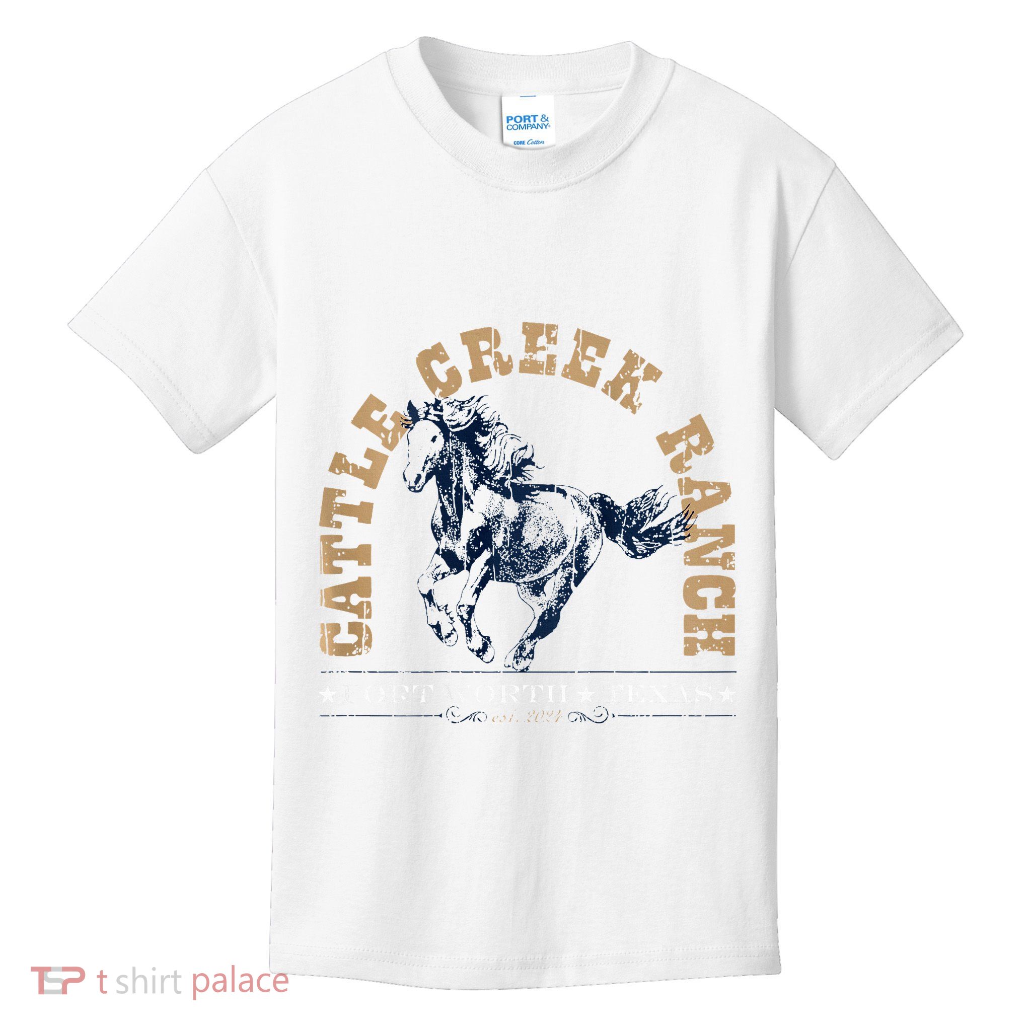 Cattle Creek Original Ranching Wild Horse Logo Kids T-Shirt