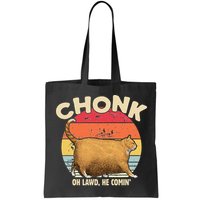 Chonk Cat Oh Lawd He Comin Funny Cat Meme Vintage Style Bag