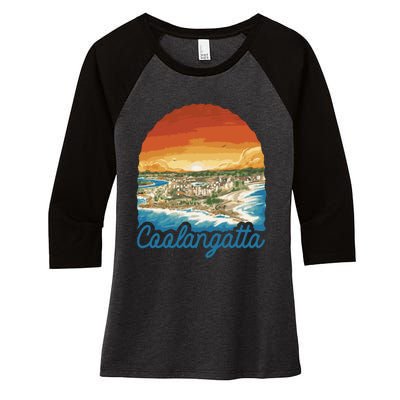 Coolangatta Women's Tri-Blend 3/4-Sleeve Raglan Shirt