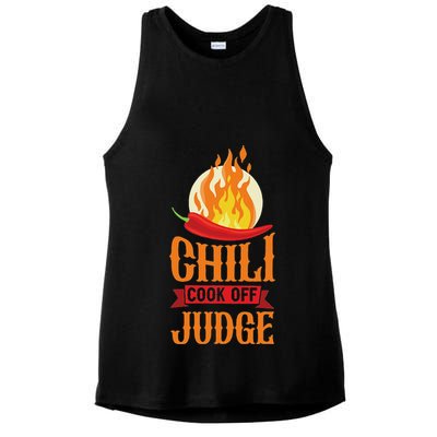 Chili Cook Off Judge Red Chili Ladies PosiCharge Tri-Blend Wicking Tank