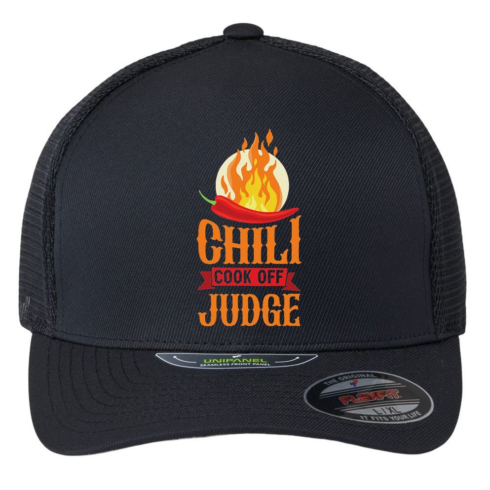 Chili Cook Off Judge Red Chili Flexfit Unipanel Trucker Cap