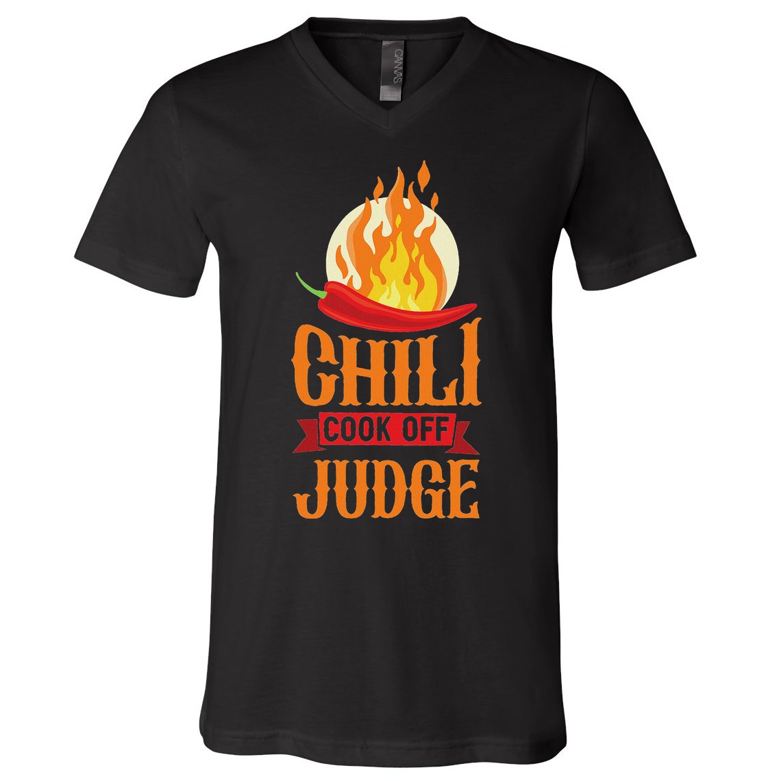 Chili Cook Off Judge Red Chili V-Neck T-Shirt