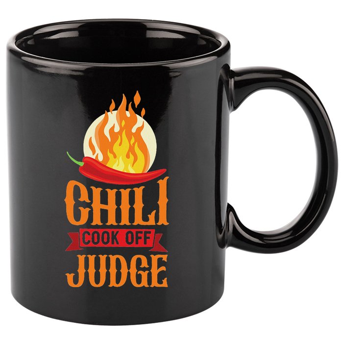 Chili Cook Off Judge Red Chili 11oz C Handle Ceramic Mug
