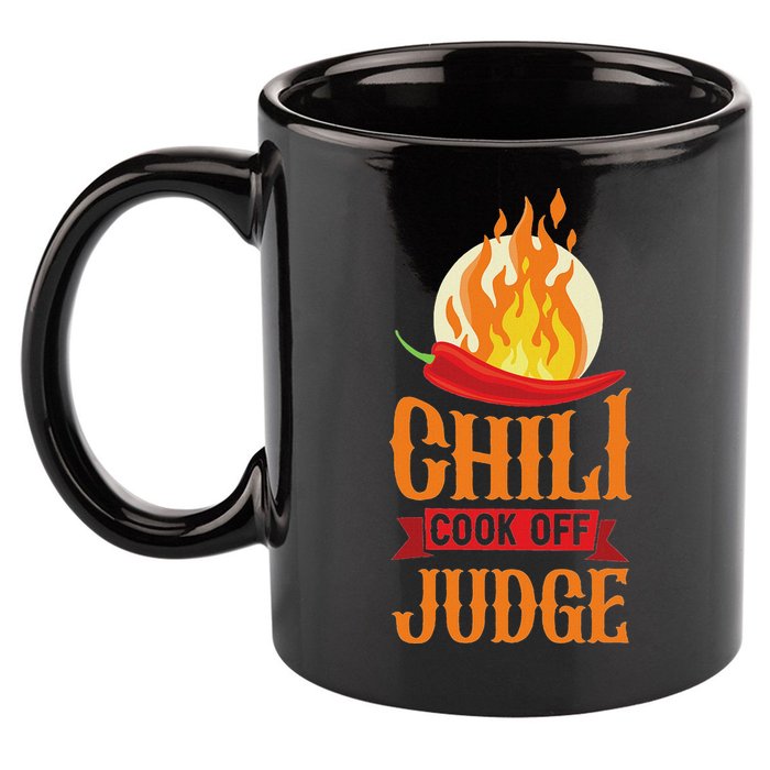 Chili Cook Off Judge Red Chili 11oz C Handle Ceramic Mug