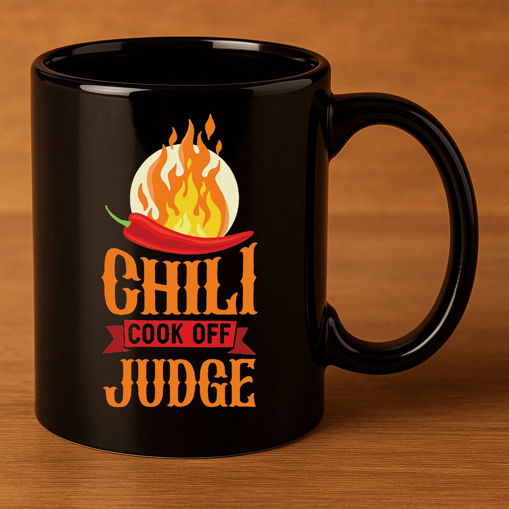 Chili Cook Off Judge Red Chili 11oz C Handle Ceramic Mug